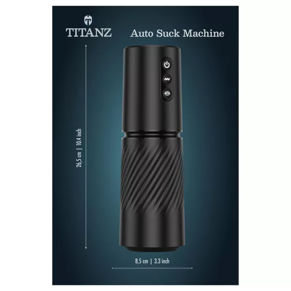 Titanz Auto Suck - automatische masturbator (zwart)