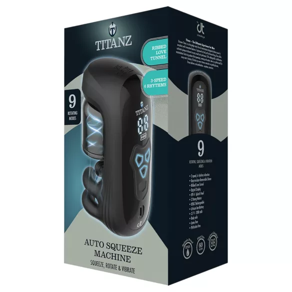 Titanz Auto Squeeze - automatische masturbator (zwart)