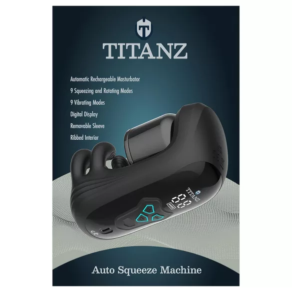 Titanz Auto Squeeze - automatische masturbator (zwart)