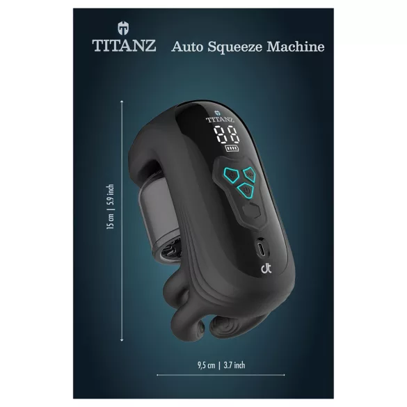 Titanz Auto Squeeze - automatische masturbator (zwart)