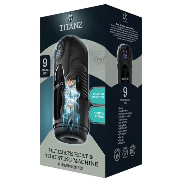 Titanz Ultimate Heat & Thrusting - automatische masturbator (zwart)
