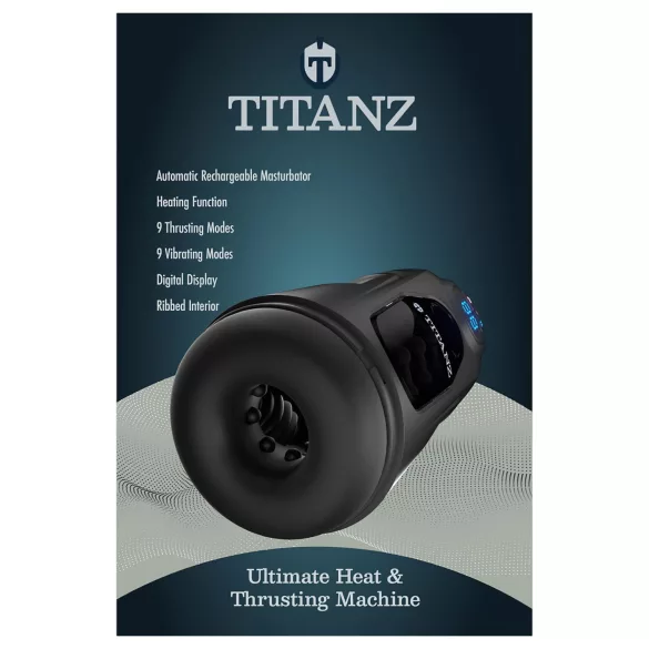 Titanz Ultimate Heat & Thrusting - automatische masturbator (zwart)