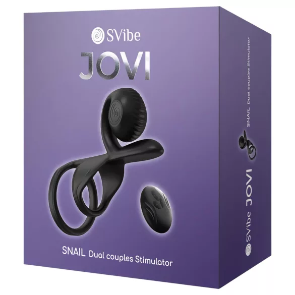 Snail Vibe Jovi - penisring en partner vibrator - zwart