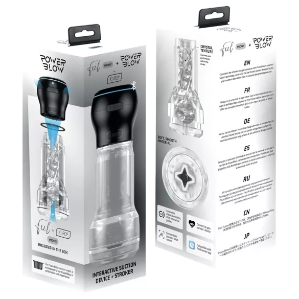 Kiiroo Feel Pocket & PowerBlow - interactieve masturbator (transparant)