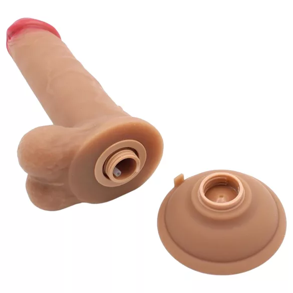 Kiotos Cox Power - vibrerend schietend dildo met afstandsbediening (naturel)