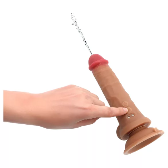 Kiotos Cox Power - vibrerend schietend dildo met afstandsbediening (naturel)