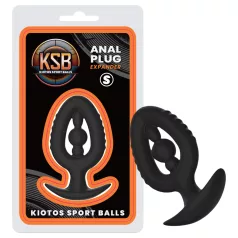 Kiotos - siliconen buttplug met expander S (zwart)