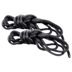 S&M - zijdezachte bondage touwset - zwart (2× 1,83 m)