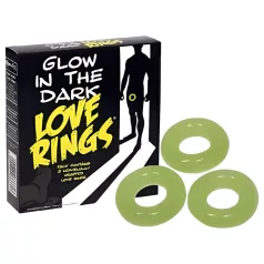   Love Rings - penisringen set - oplichtend in het donker - 3 stuks