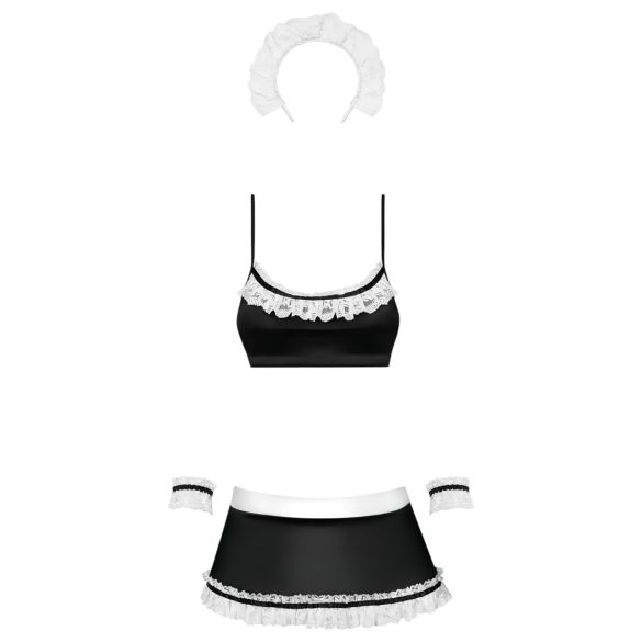 Obsessive Maid - verkleedset kamermeisje - 5-delig kostuum - maat S/M