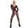 Obsessive F210 - lingerie catsuit - rozenmotief - zwart - S-L