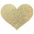 Bijoux Indiscrets Flash - glinsterende hartvormige tepelstickers (goud)