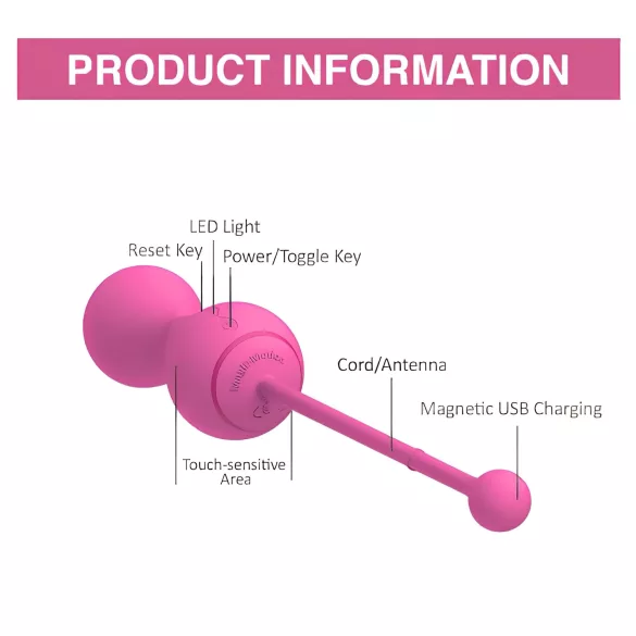 Magic Motion Kegel Master - App-gestuurde vibrerende geishabal (roze)