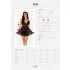 Obsessive Idillia - babydoll, kanten nachtjurk en string (zwart) - L/XL