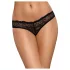 Obsessive Frivolla - pikante kanten slip voor dames - zwart