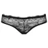 Obsessive Frivolla - pikante kanten slip voor dames - zwart