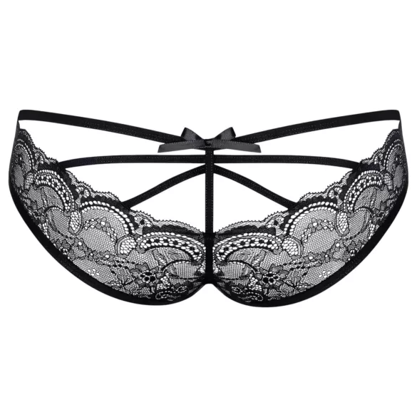 Obsessive Frivolla - pikante kanten slip voor dames - zwart