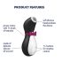 Satisfyer Penguin - clitorisstimulator - oplaadbaar en waterdicht - zwart/wit