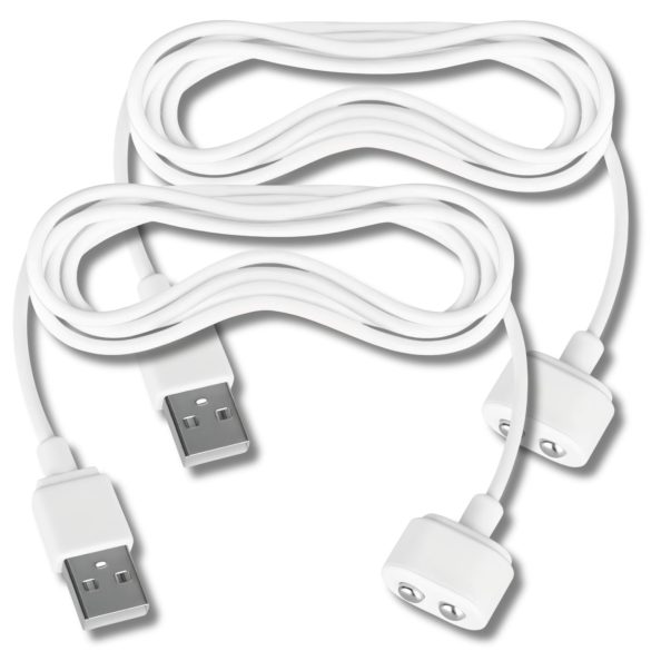 Satisfyer - magnetische USB-oplaadkabel - 2 stuks (wit)