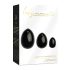 La Gemmes Yoni - set van 3 yoni-eieren - zwarte obsidiaan