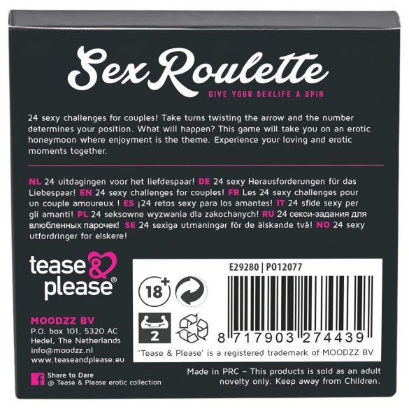 Sex Roulette Love & Married - erotisch bordspel - 10 talen