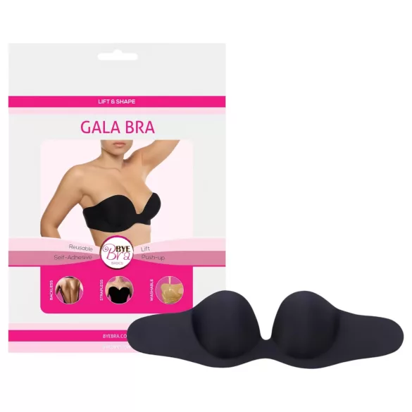 Bye Bra - push-up beha - onzichtbare beugel - zwart