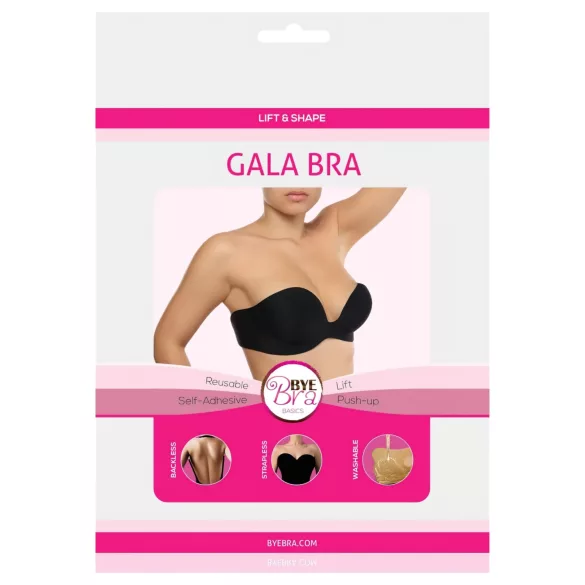 Bye Bra - push-up beha - onzichtbare beugel - zwart