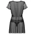 Obsessive - kanten kimono met string - zwart
