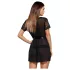 Obsessive - kanten kimono met string - zwart - L/XL