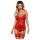 Obsessive Lovica - jarretel set met kanten top en string - rood