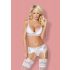 Obsessive - lingerie set - kant, 2-delig - wit