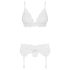 Obsessive - lingerie set - kant, 2-delig - wit