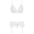 Obsessive - lingerie set - kant, 2-delig - wit