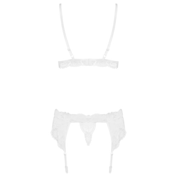 Obsessive - lingerie set - kant, 2-delig - wit
