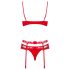 Obsessive Heartina - lingerie set - rood