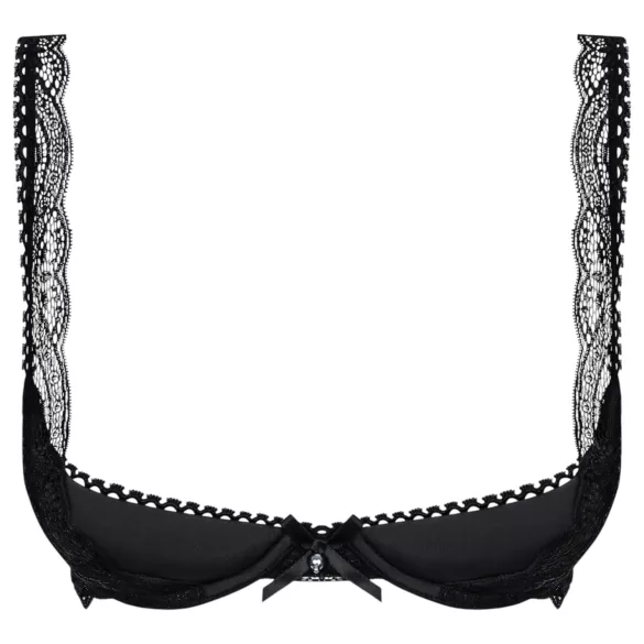 Obsessive Miamor - balconette bh - kanten details - zwart - L/XL