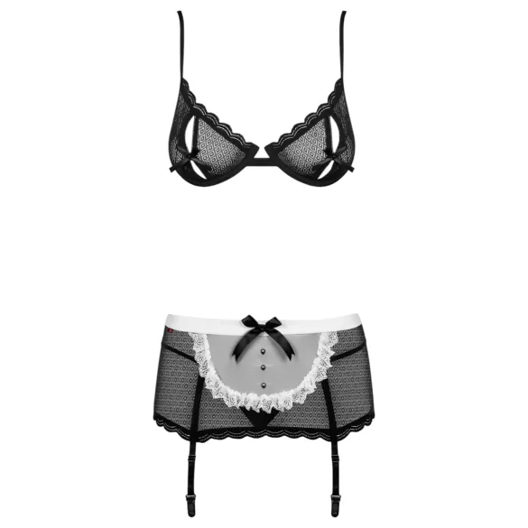 Obsessive Maidme - sexy kamermeisje kostuum set - 6-delig