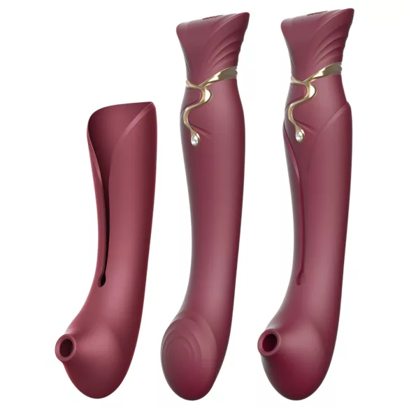 ZALO Queen - luchtdruk G-spot- en clitorisvibrator (rood)