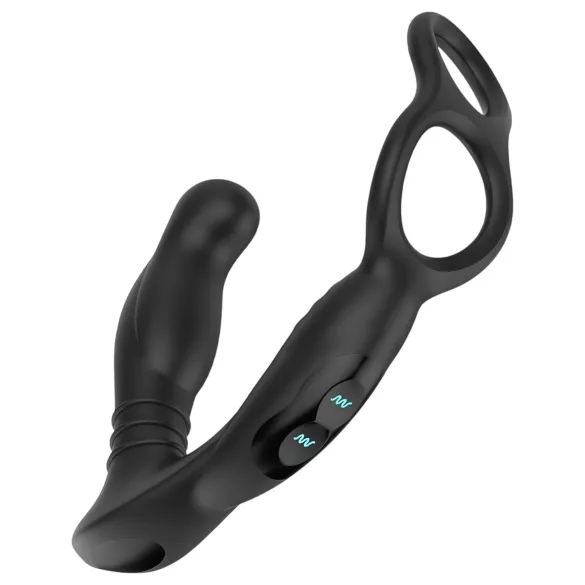 Nexus Simul8 - vibrerende penisring met anaal dildo - zwart