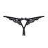 Obsessive 831-THC-1 - elegante kanten string met strikje (zwart) - L/XL