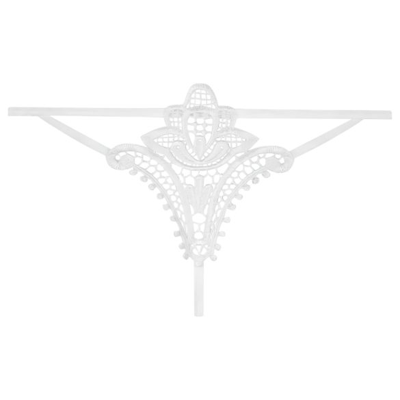 Obsessive Luiza - string slip - tulpmotief - wit
