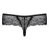 Obsessive Miamor - dames string - met strass steentjes - kant - zwart