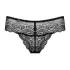 Obsessive Miamor - dames string - met strass steentjes - kant - zwart - L/XL