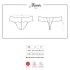 Obsessive Miamor - dames string - met strass steentjes - kant - zwart - L/XL