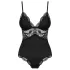 Obsessive - teddy body - kant - zwart - L/XL