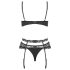 Obsessive Heartina - lingerie set - zwart