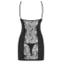 Obsessive Heartina - babydoll en string - kant - zwart