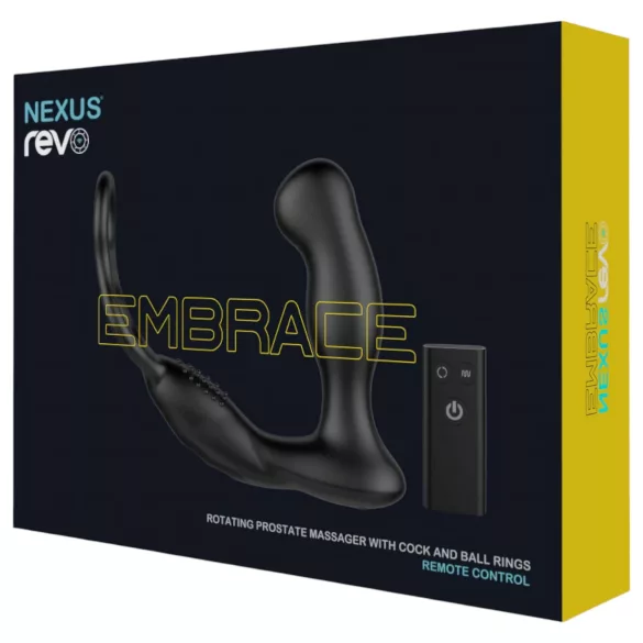 Nexus Revo - prostaat vibrator met roterende ring - zwart