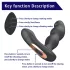 Aixiasia Hiross - anale vibrator met rotatie - zwart
