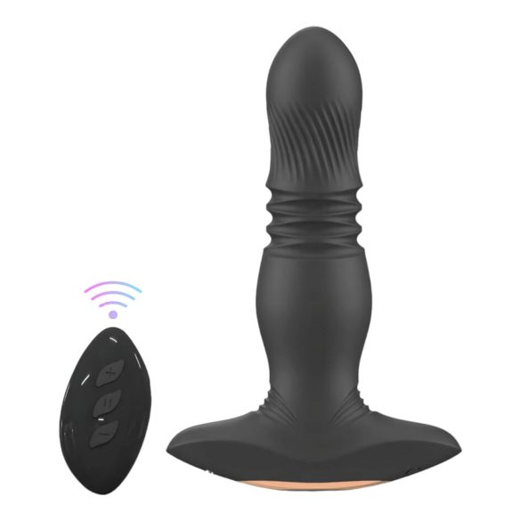 Aixiasia Roy - anale vibrator met stootfunctie - oplaadbaar - zwart